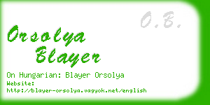 orsolya blayer business card